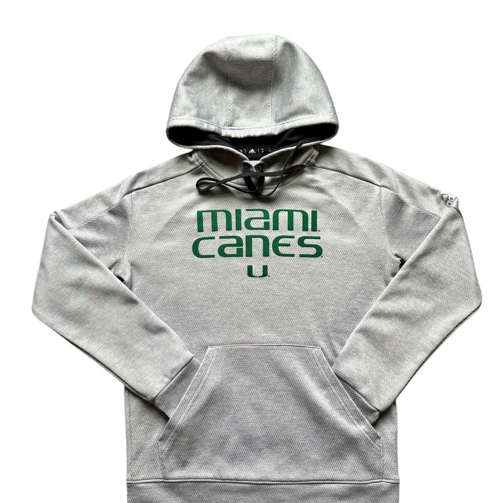 Women’s Adidas Miami Hurricanes Team Gray Pullover Hoodie Varsity  Jacket
